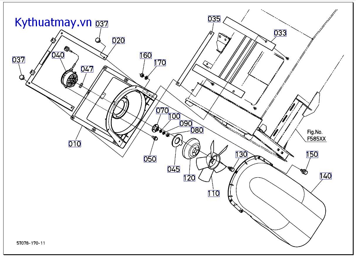 Nắp quạt ống dẫn lớn hơn 507067